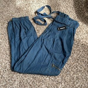 Express Linen Denim High Wasited Joggers- M NWT
